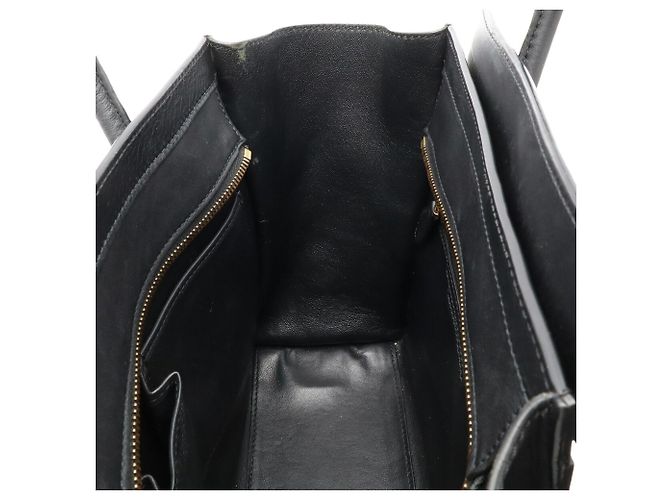 Céline Borsa Tote Celine Luggage Micro Shopper Nero - vista 9