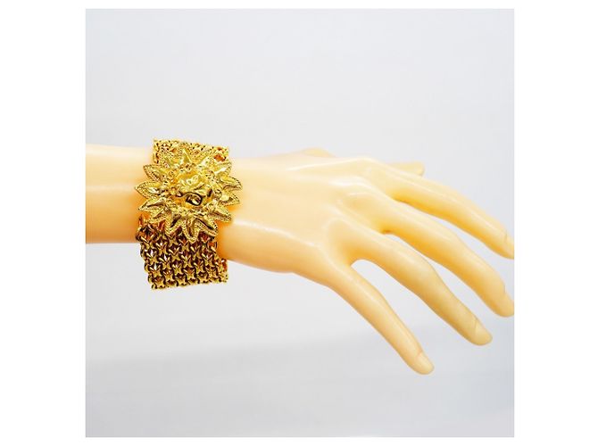 Bracciale con charm Chanel placcato oro con motivo Lion Coco Mark D'oro - vista 6