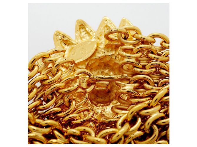 Bracciale con charm Chanel placcato oro con motivo Lion Coco Mark D'oro - vista 7