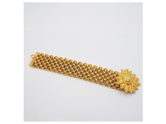Bracciale con charm Chanel placcato oro con motivo Lion Coco Mark D'oro - vista 9