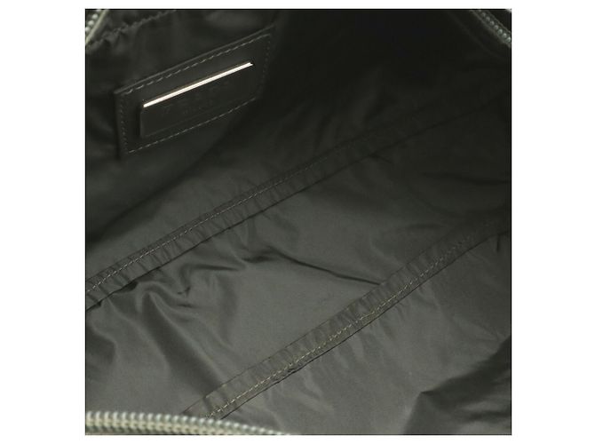 Borsa a tracolla in nylon grigio Prada Marrone - vista 8
