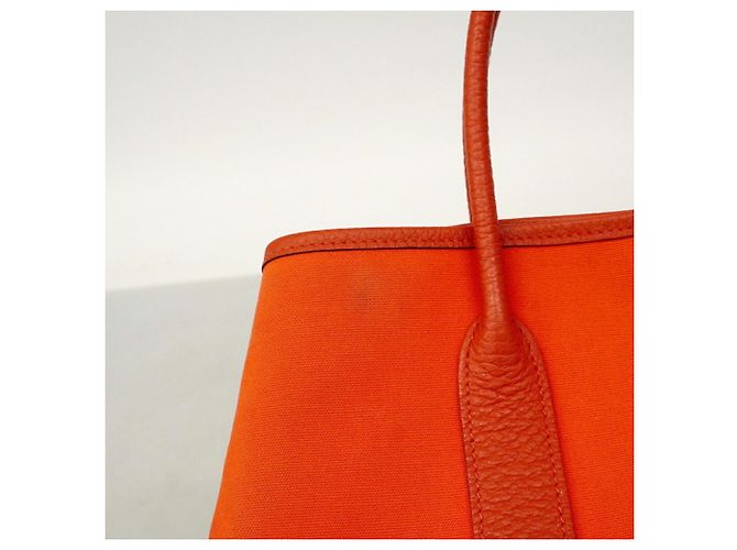 Hermès Bolsa Hermes Garden TPM Toile Officier Sanguine Vermelho - vista 11
