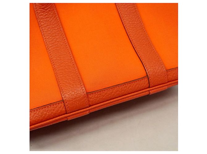 Hermès Bolsa Hermes Garden TPM Toile Officier Sanguine Vermelho - vista 12