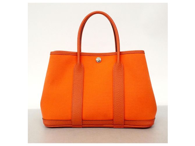 Hermès Bolsa Hermes Garden TPM Toile Officier Sanguine Vermelho - vista 13