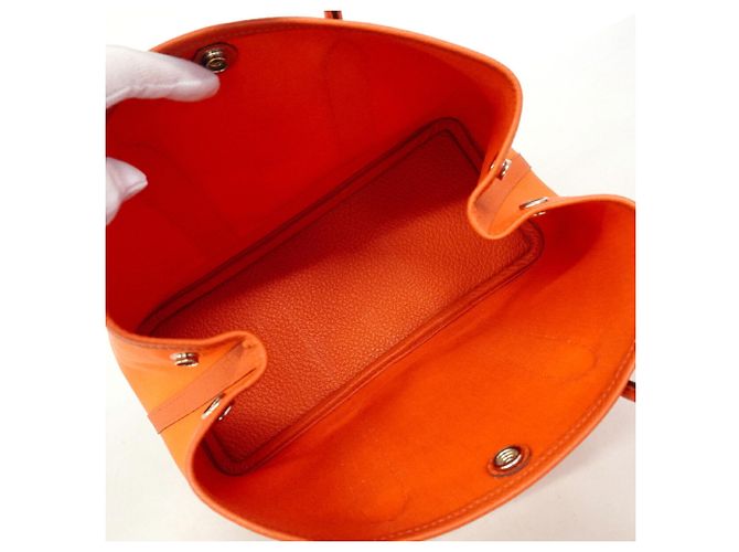 Hermès Bolsa Hermes Garden TPM Toile Officier Sanguine Vermelho - vista 4