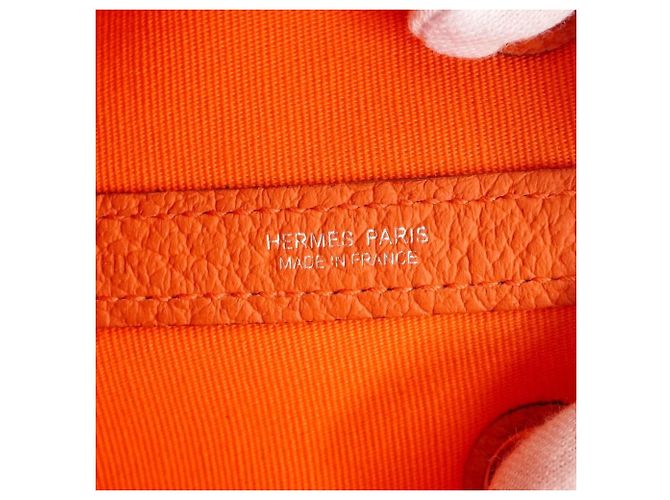Hermès Bolsa Hermes Garden TPM Toile Officier Sanguine Vermelho - vista 5