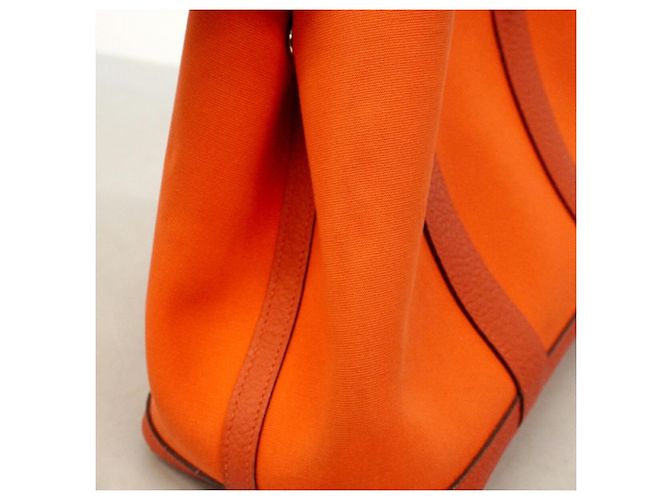 Hermès Bolsa Hermes Garden TPM Toile Officier Sanguine Vermelho - vista 9