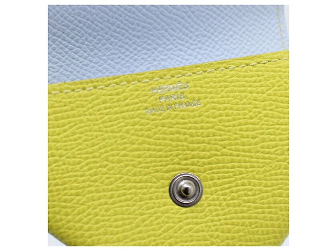 Hermès Monedero HERMES en piel Epsom Lime Dorado - vista 7