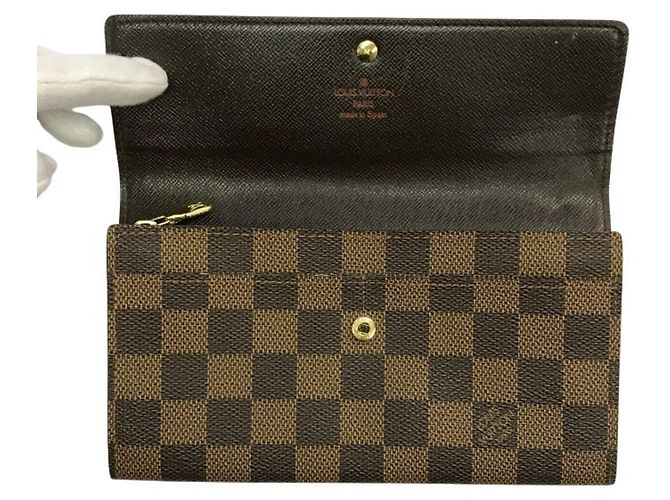 Louis Vuitton Damier Ebene Long Wallet Braun - Ansicht 5
