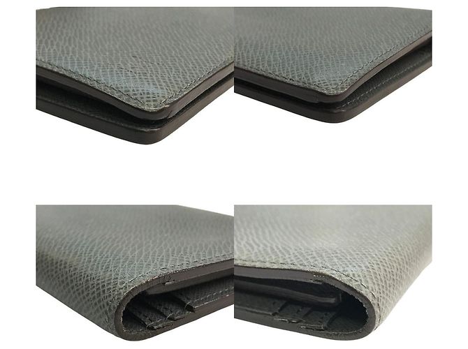 Louis Vuitton Taiga Portefeuille Brazza Long Wallet Castaño - vista 3