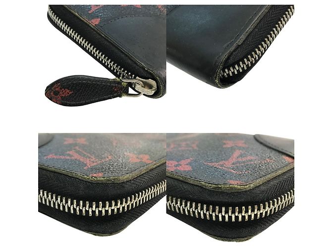 Louis Vuitton Monogram Infra Rouge Zippy Wallet Black Red - view 3