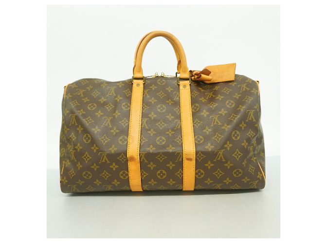 Louis Vuitton Monogram Keepall Bandoulière 45 Marrone - vista 12