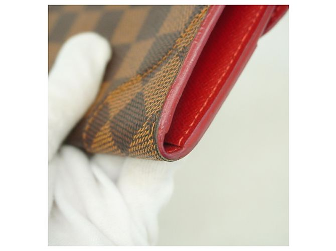 Louis Vuitton Damier Portefeuille Caïssa Long Wallet Fuschia Damier ebene - vista 7