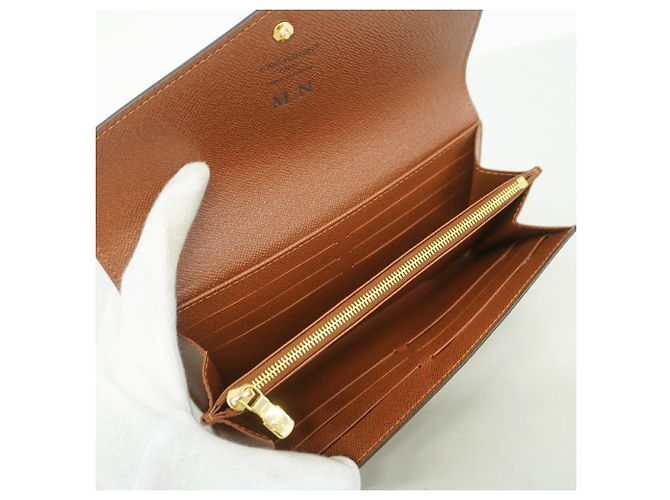 Cartera Long Sarah Monogram Louis Vuitton Castaño - vista 3