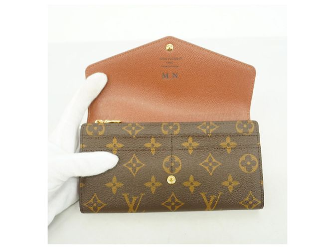 Cartera Long Sarah Monogram Louis Vuitton Castaño - vista 6