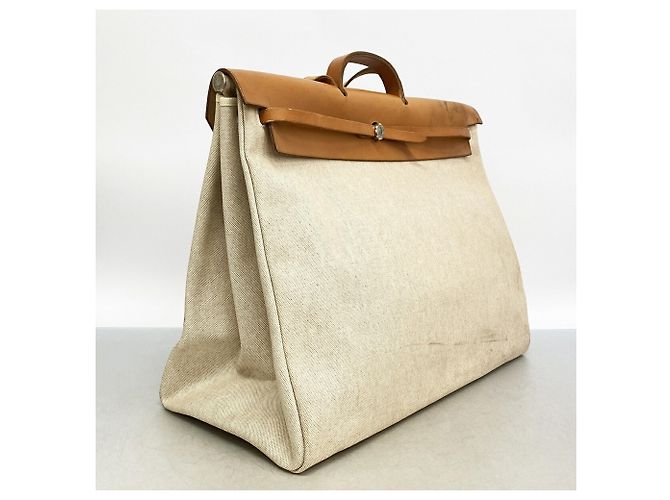 Hermès Borsa Hermes Herbag Toile H Natural - vista 2