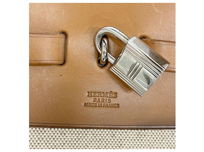 Hermès Borsa Hermes Herbag Toile H Natural - vista 5