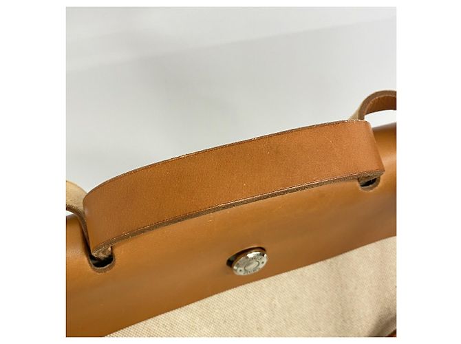 Hermès Borsa Hermes Herbag Toile H Natural - vista 9
