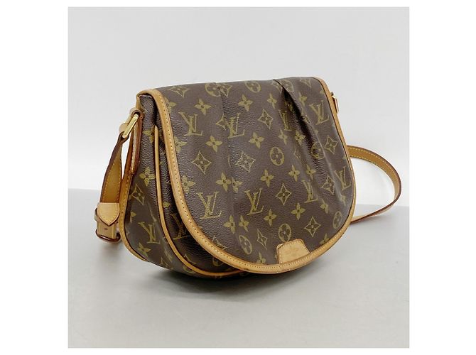 Borsa a Spalla Louis Vuitton Monogram Menilmontant PM Marrone - vista 2