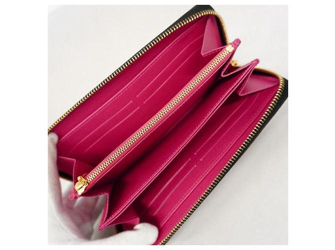 Zippy Louis Vuitton Monogram Multicolor Long Wallet Schwarz Rot - Ansicht 3