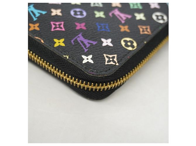 Zippy Louis Vuitton Monogram Multicolor Long Wallet Schwarz Rot - Ansicht 5