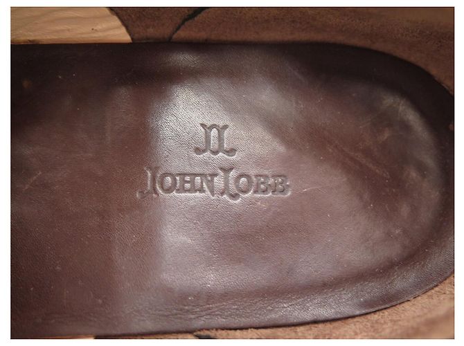 MOCASSINI JOHN LOBB 8 42 IN PELLE MARRONE LEATHER LOAFERS SHOES - vista 9