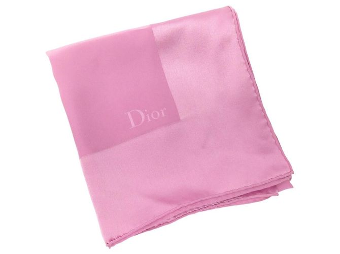 NUOVO FULLETTO DI SETA ROSA CHRISTIAN DIOR 90 LOGO DIOR - vista 7