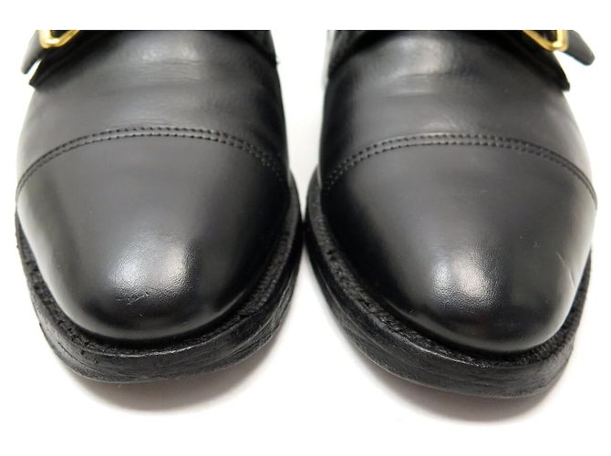 SCARPE JOHN LOBB WILLIAM BI BOUCLE 7 41 IN PELLE GRAIN NERA MONK SHOES Nero - vista 4
