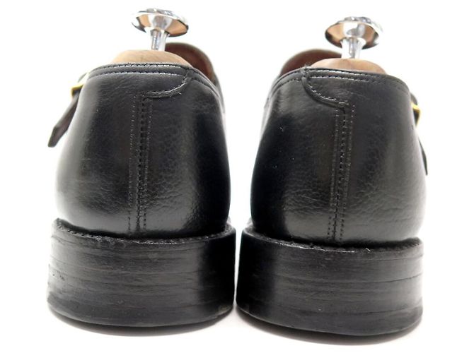 SCARPE JOHN LOBB WILLIAM BI BOUCLE 7 41 IN PELLE GRAIN NERA MONK SHOES Nero - vista 5