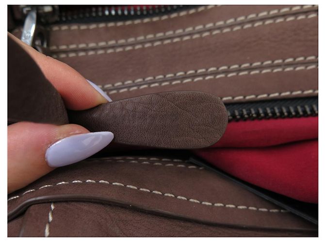 NUOVA BORSA A MANO BARBARA BUI WEEKEND PELLE SCAMOSCIATA MARRONE - vista 15