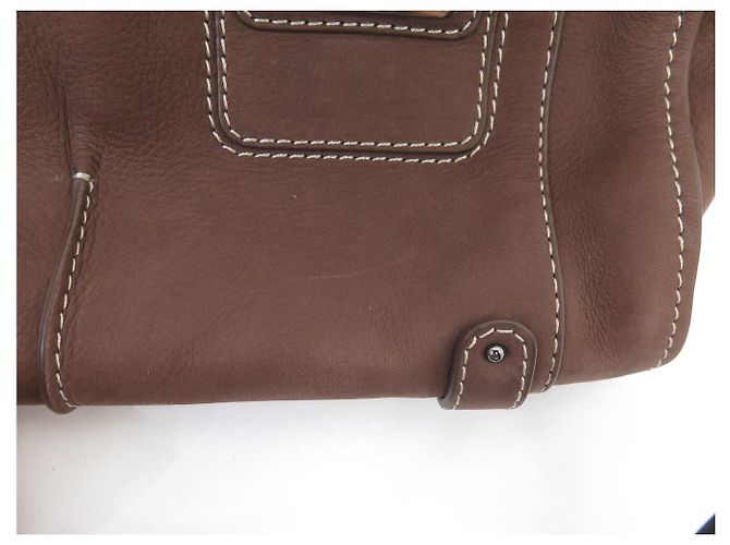 NUOVA BORSA A MANO BARBARA BUI WEEKEND PELLE SCAMOSCIATA MARRONE - vista 17