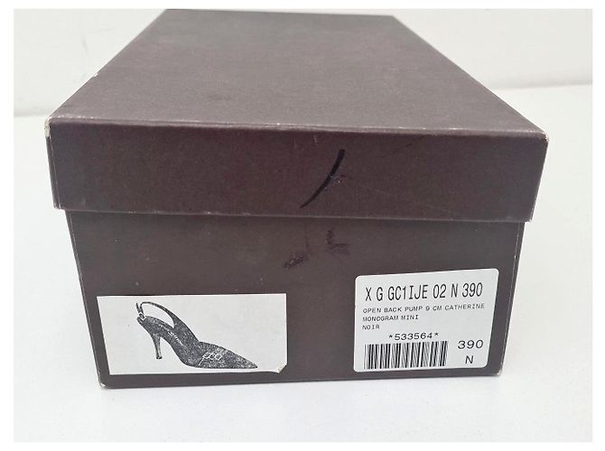 SCARPE LOUIS VUITTON CATHERINE MONOGRAM MINI LIN 39 SLINGBACKS Nero - vista 15