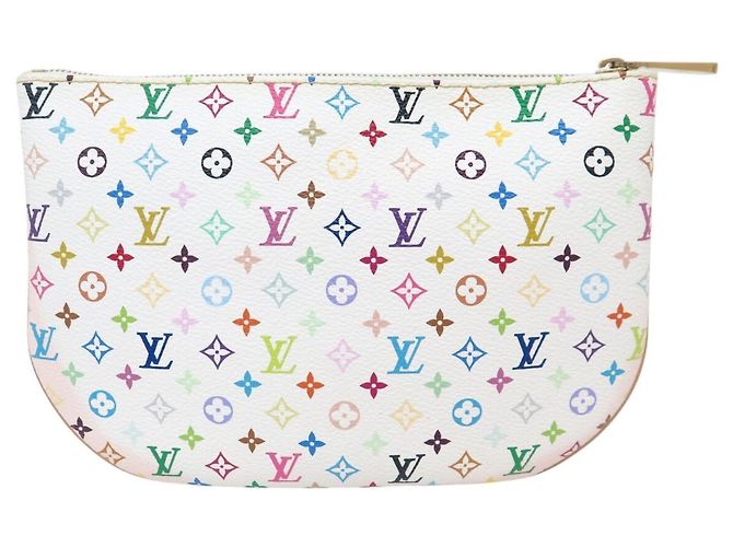 LOUIS VUITTON X MURAKAMI M60027 POCHETTE A MAIN GM MONOGRAM MULTICOLORE Bianco - vista 2