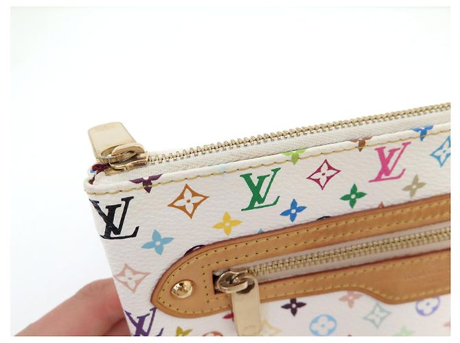 LOUIS VUITTON X MURAKAMI M60027 POCHETTE A MAIN GM MONOGRAM MULTICOLORE Bianco - vista 8