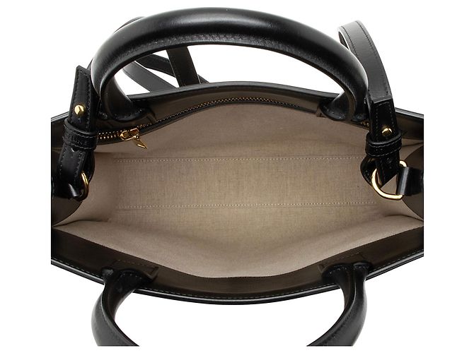 Céline Celine Triomphe Canvas Vertikaler Small Tote Cabas Schwarz - Ansicht 7