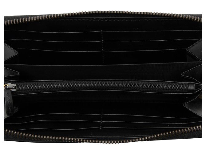 Portafoglio con zip Gucci Matelasse Leather GG Marmont Nero - vista 5