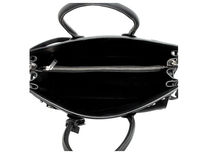 Saint Laurent Grained Calfskin Sac De Jour Supple Medium Tote Schwarz - Ansicht 7