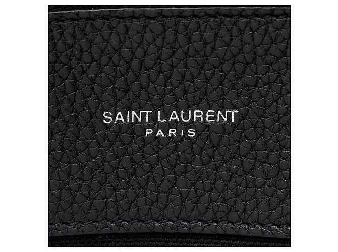 Saint Laurent Grained Calfskin Sac De Jour Supple Medium Tote Schwarz - Ansicht 9