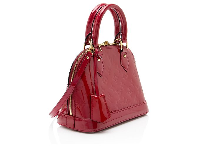 Borsa Louis Vuitton Monogram Vernis Alma BB Rosso - vista 2