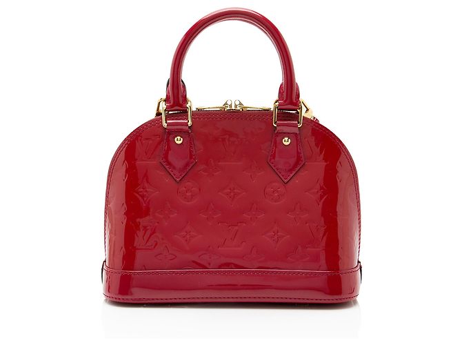 Borsa Louis Vuitton Monogram Vernis Alma BB Rosso - vista 3