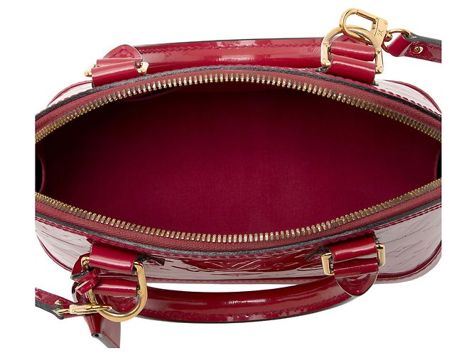 Borsa Louis Vuitton Monogram Vernis Alma BB Rosso - vista 7