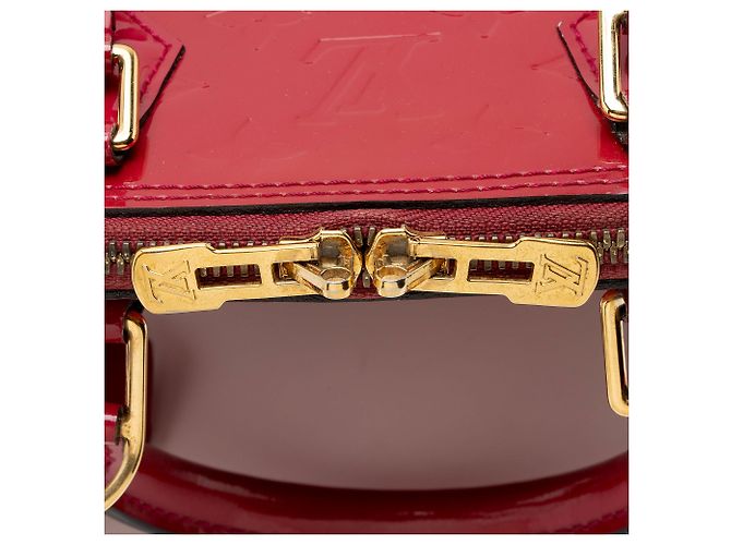 Borsa Louis Vuitton Monogram Vernis Alma BB Rosso - vista 9