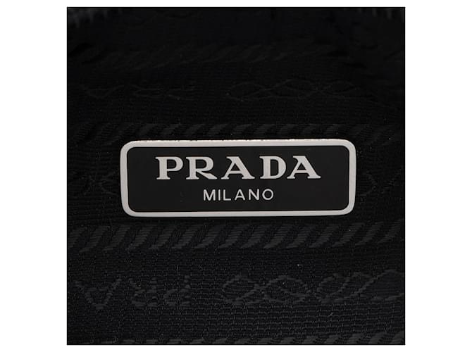 Prada Tessuto Re-Edition 2000 Mini Hobo Nero - vista 7