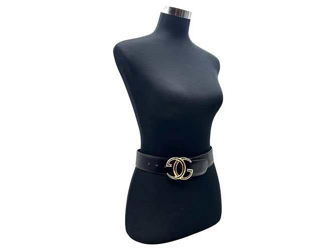 Gucci Vintage Ledergürtel mit Interlocking-Schnalle Schwarz - Ansicht 3
