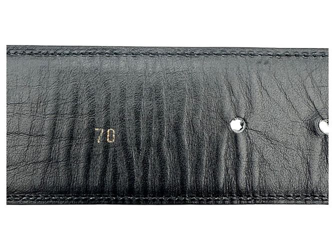 Gucci Vintage Ledergürtel mit Interlocking-Schnalle Schwarz - Ansicht 5