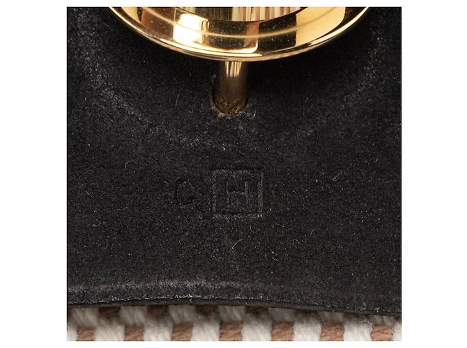 Hermès Hermes Vintage Toile Vache Hunter Herbag TPM Shoulder Bag Schwarz - Ansicht 6