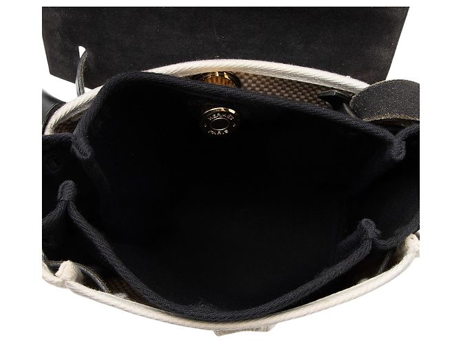 Hermès Hermes Vintage Toile Vache Hunter Herbag TPM Shoulder Bag Schwarz - Ansicht 7