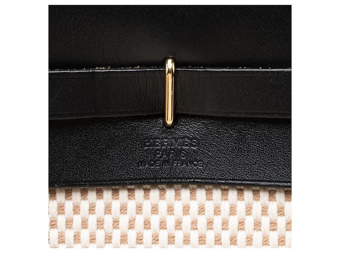 Hermès Hermes Vintage Toile Vache Hunter Herbag TPM Shoulder Bag Schwarz - Ansicht 8