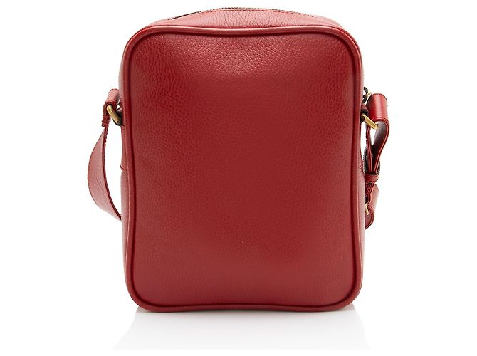 Messenger in pelle con logo Gucci Rosso - vista 3
