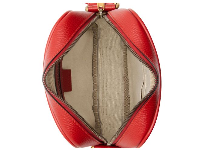 Messenger in pelle con logo Gucci Rosso - vista 7
